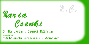 maria csenki business card